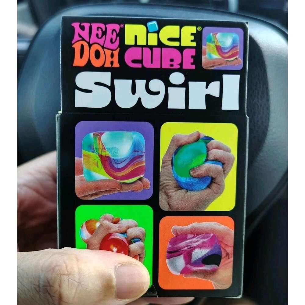 Nee Doh Nice Cube Swirl purple pink NEW IN BOX new in box ships fast today - Picture 5 of 5